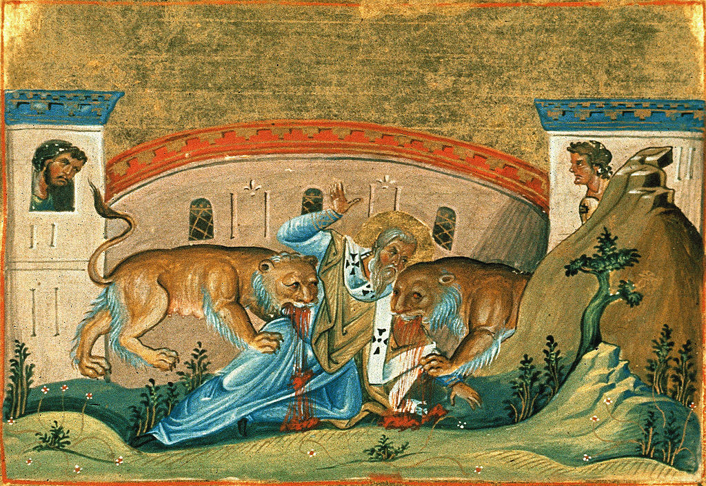 The martyrdom of St. Ignatius of Antioch