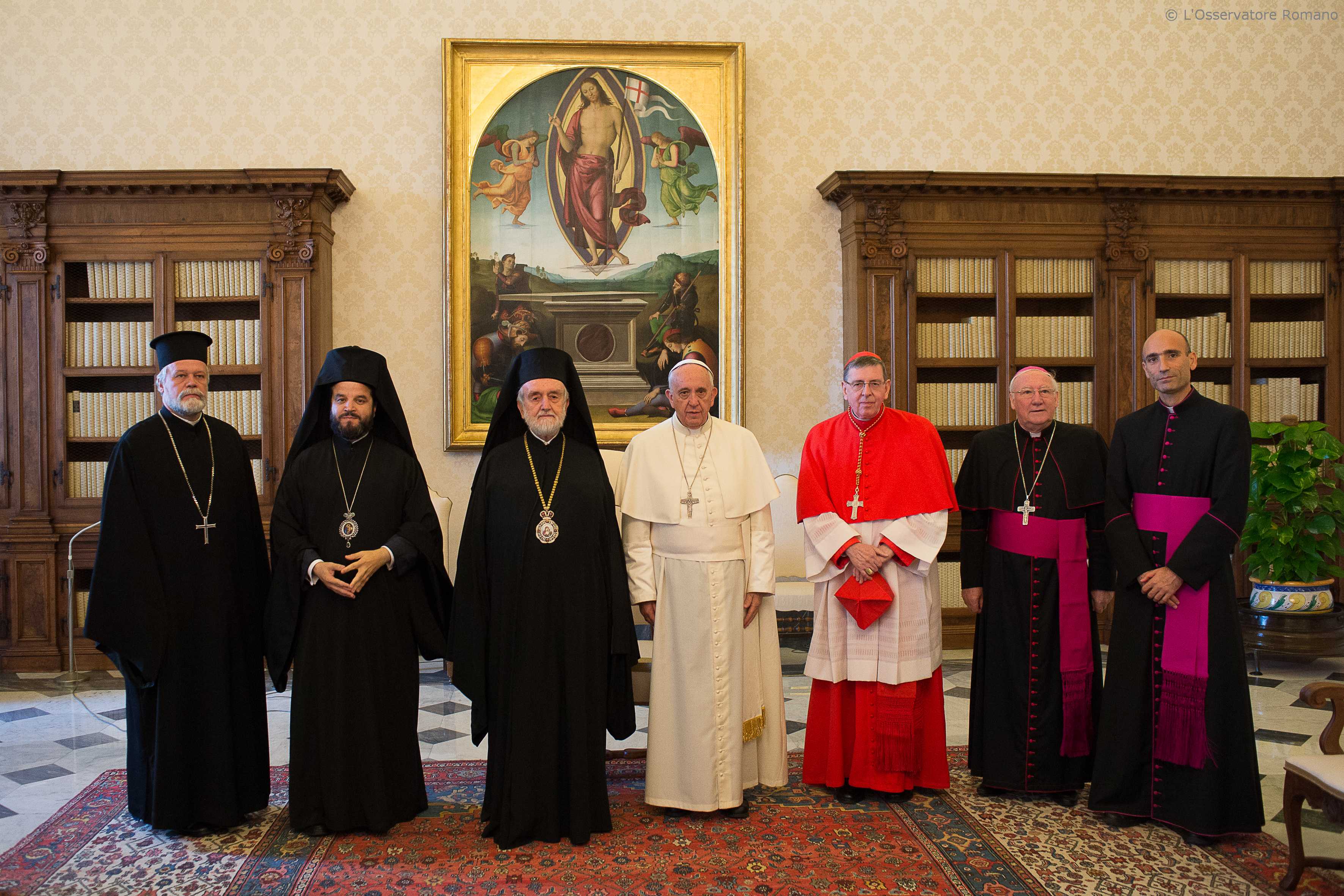 Pope Francis met with a delegation of the Ecumenical Patriarch of Constantinople