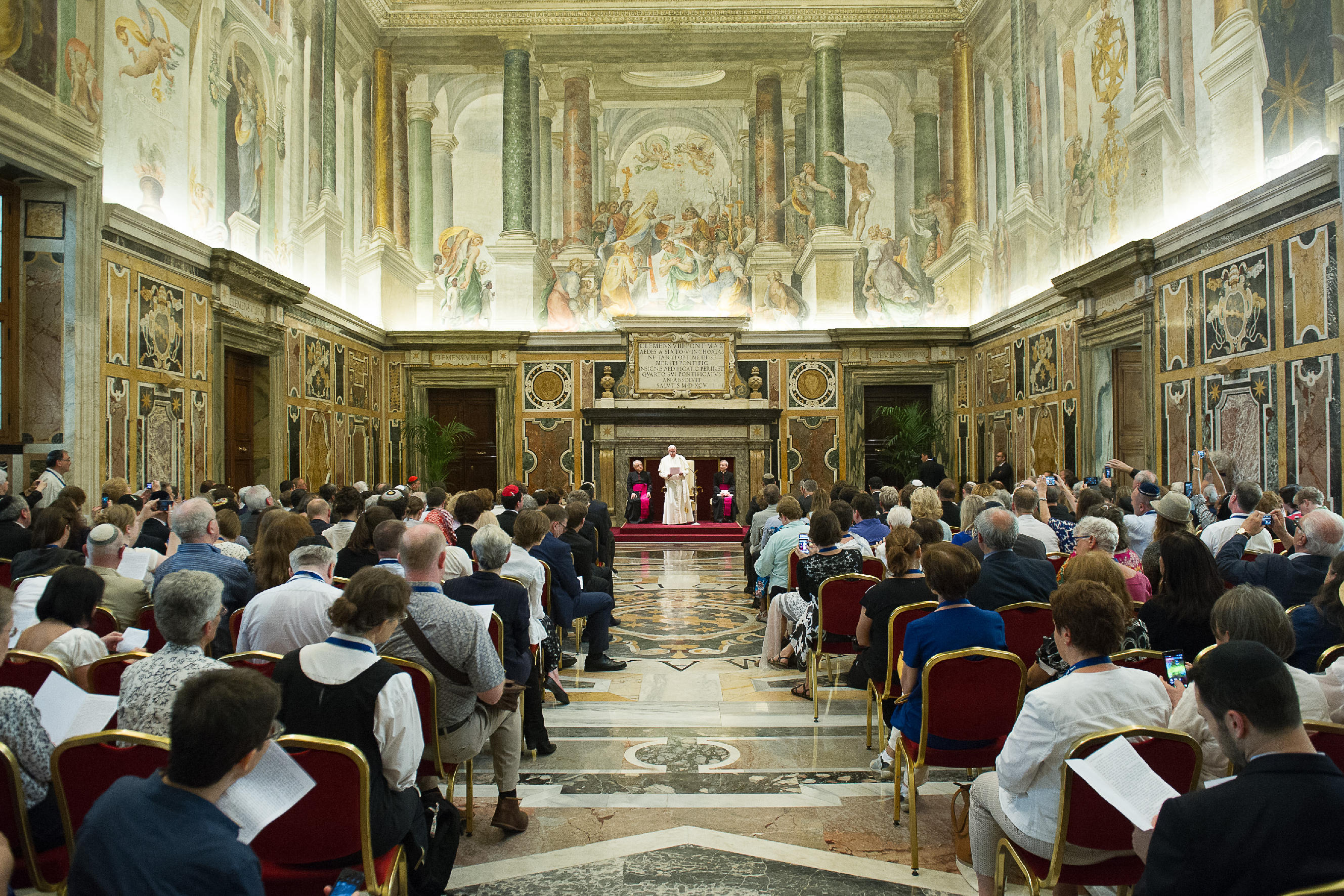 Pope Francis meets with members of the International Council of Christians and Jews