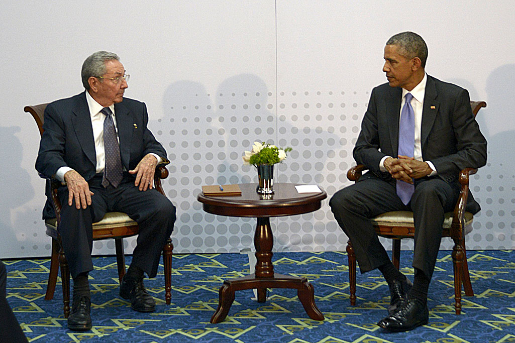 Bilateral meeting between Barack Obama and Raul Castro