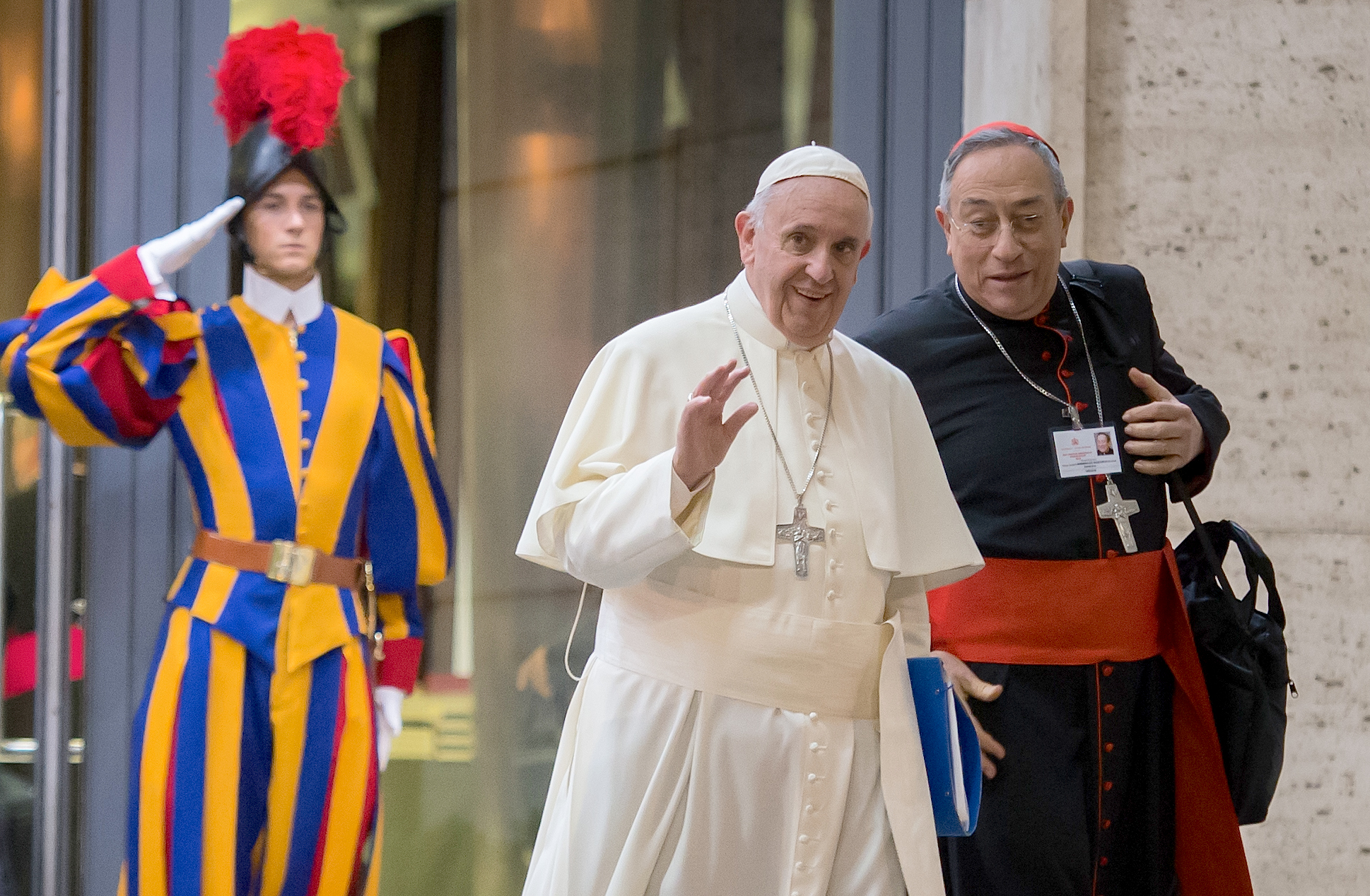 Cardinal Maradiaga with pope Francis