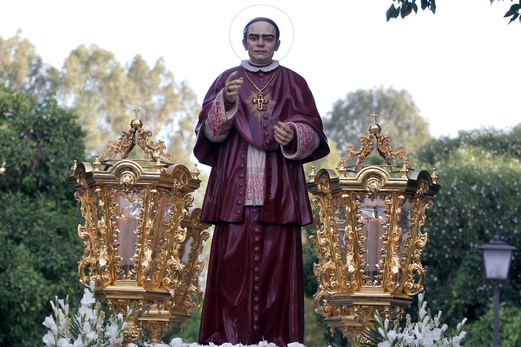 Statue of Saint Anthony Mary Claret - Procession of the Parish and the College Claret of Sevilla.