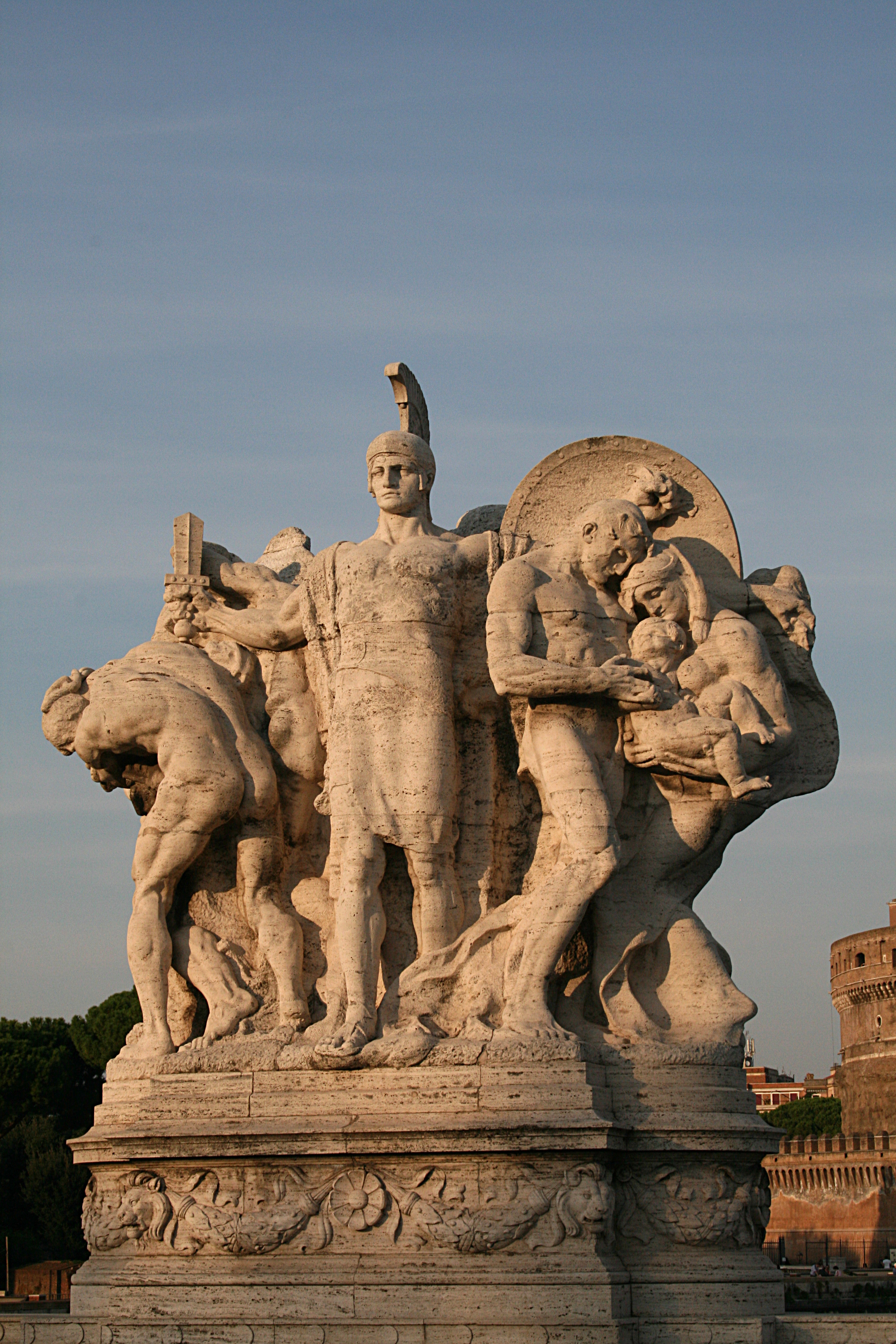 Statue on bridge "Vittorio Emanuele II" - Roma