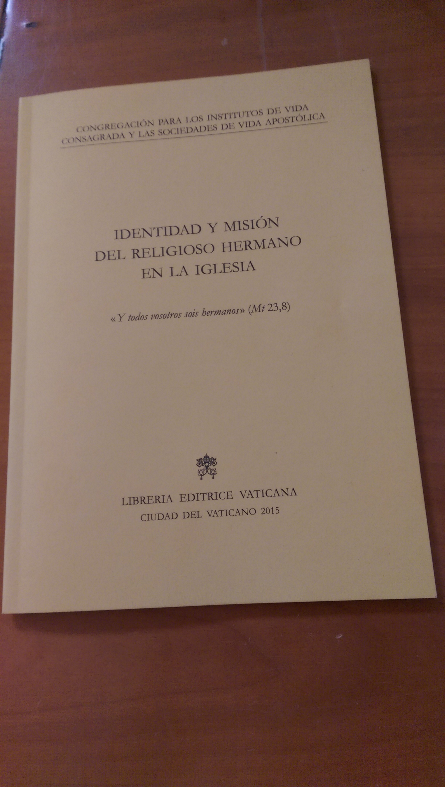 Document 'Identity and mission of the religious brother in the church'