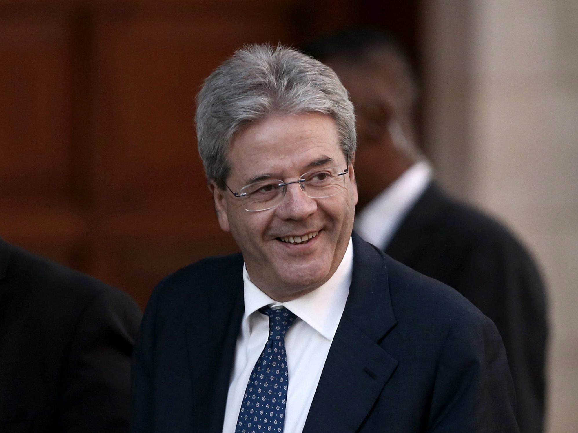 Italian Foreign Minister Paolo Gentiloni arriving at Ramallah