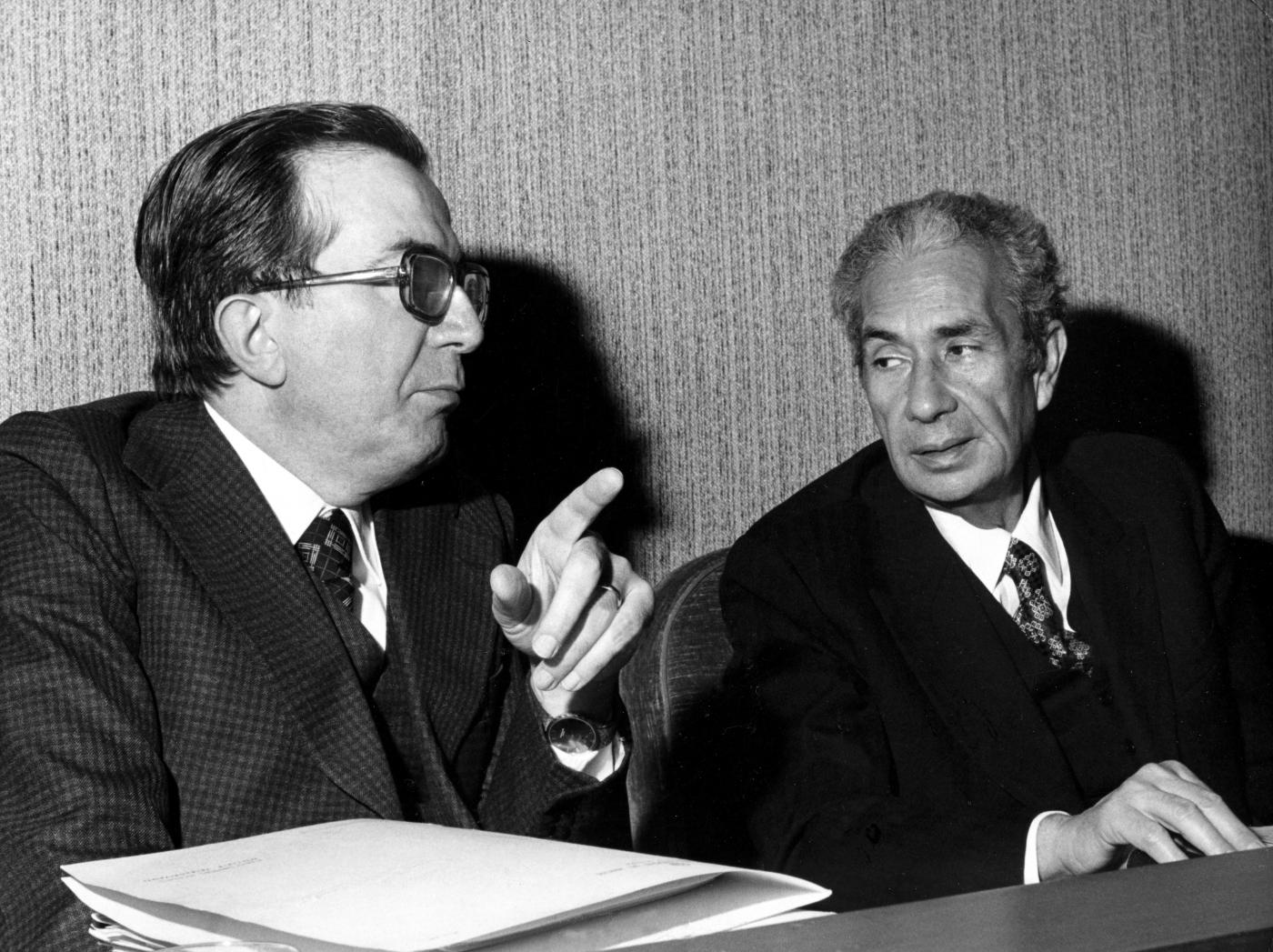 Giulio Andreotti and Aldo Moro