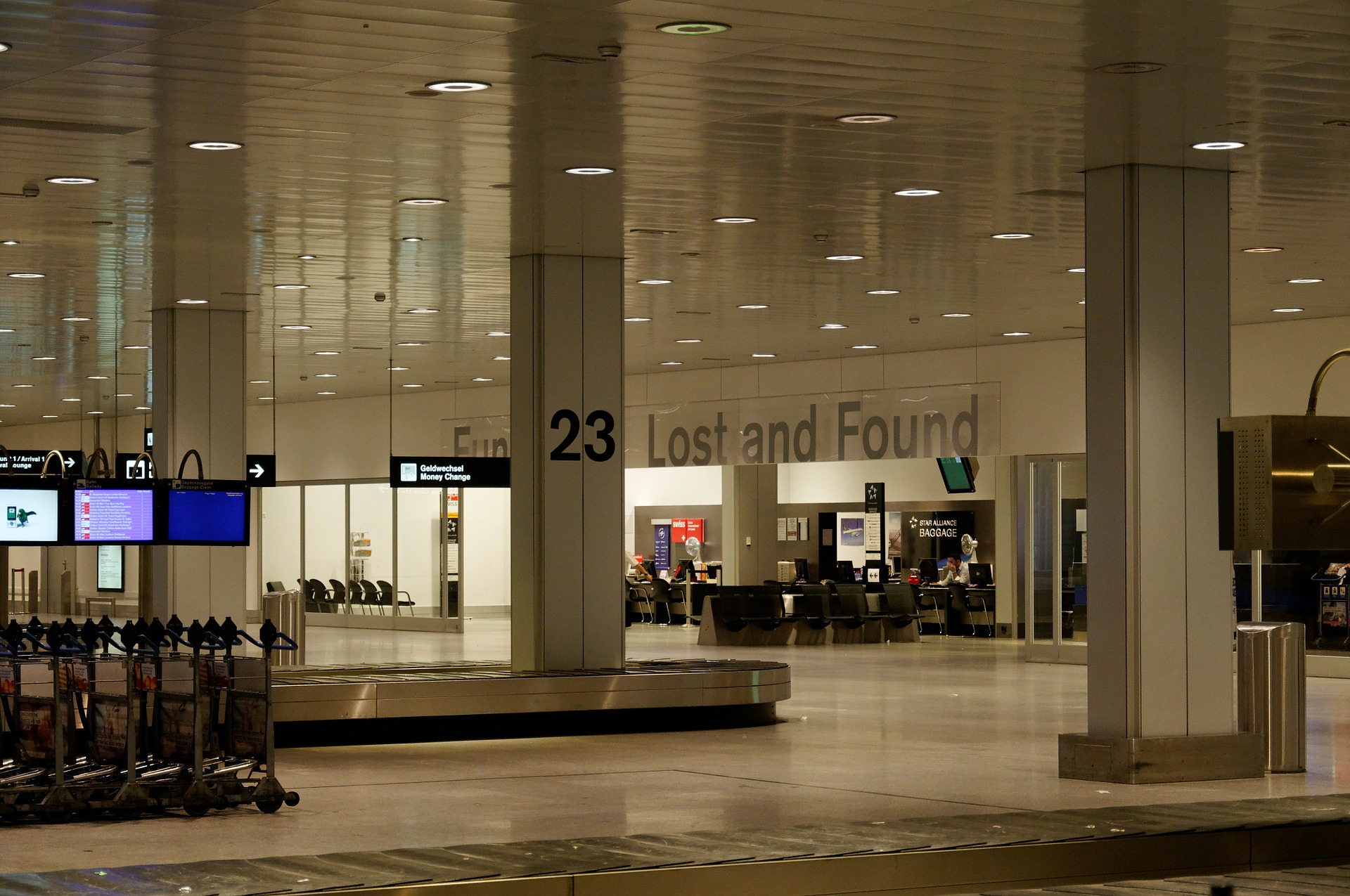 Lost & Found baggage office at the Zurich Airport
