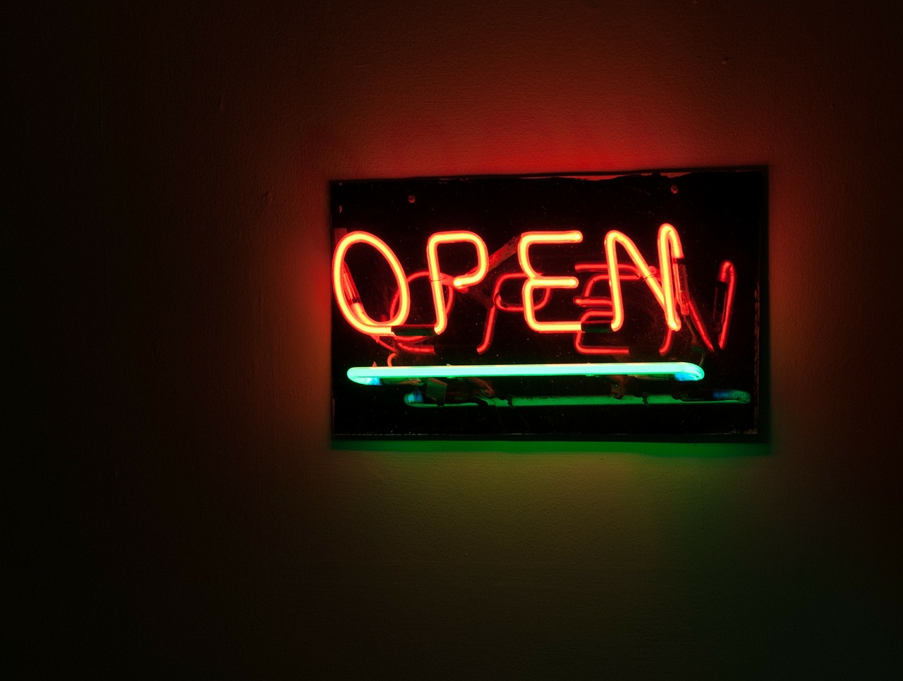 Neon Bar Sign "Open"