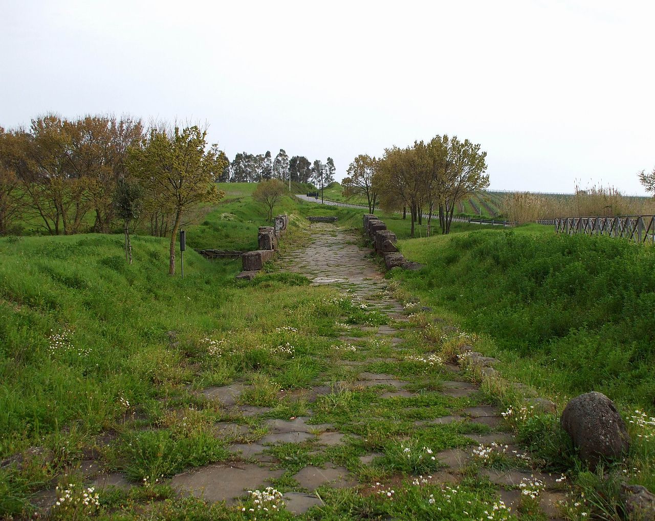Ancient Roman Way near Lanuvio