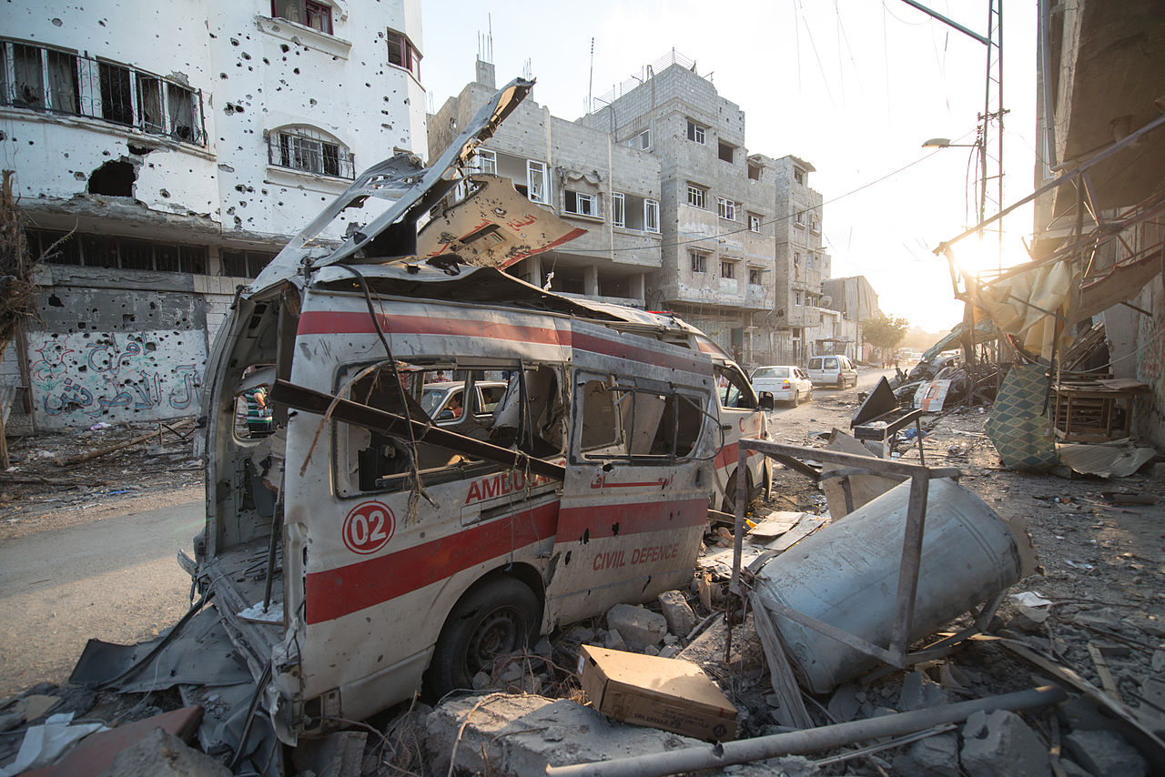 War destruction in the Gaza Strip