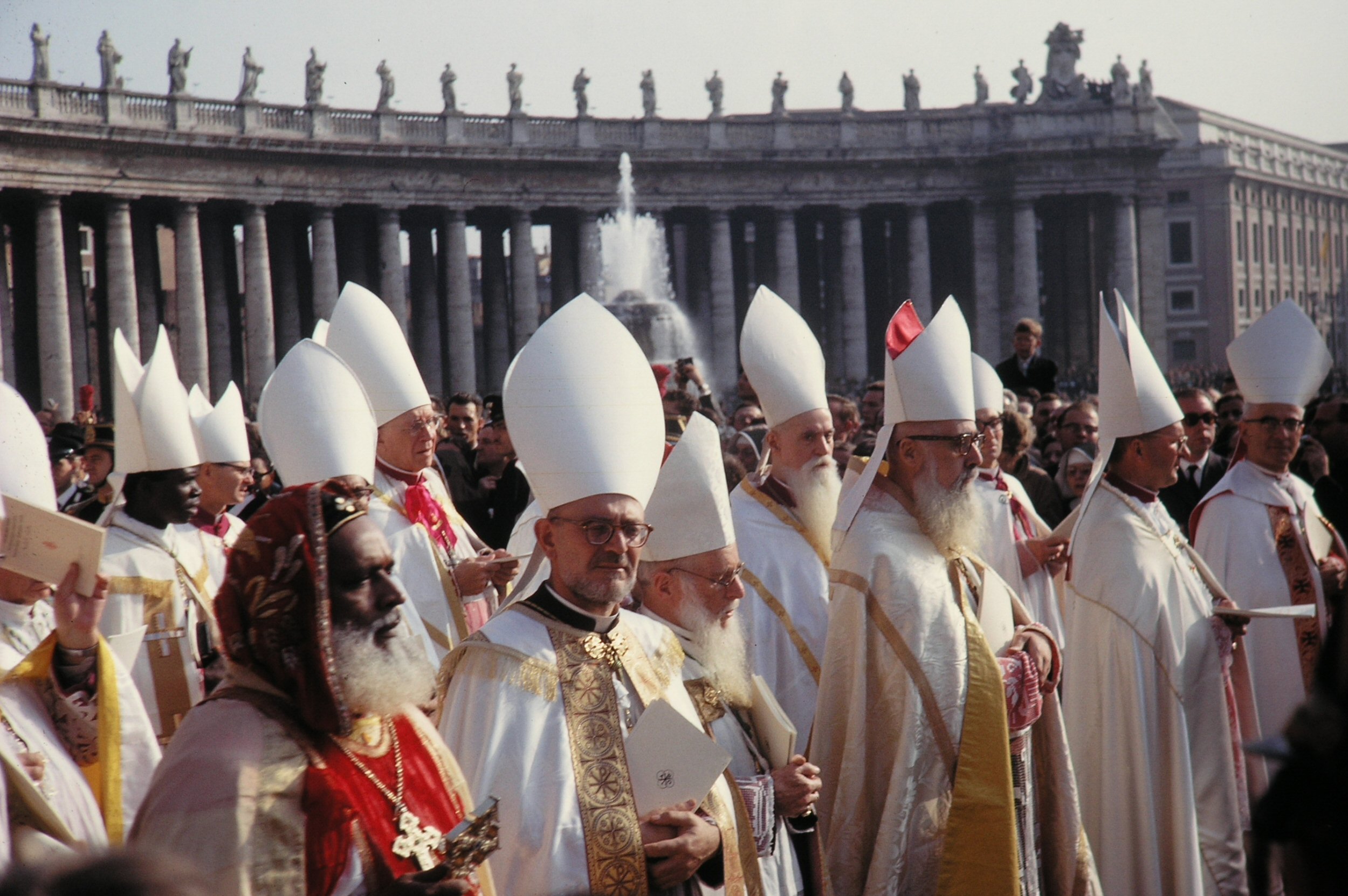 Bishops on Saint Peter's Square for the Opening of the Second Vatican Council