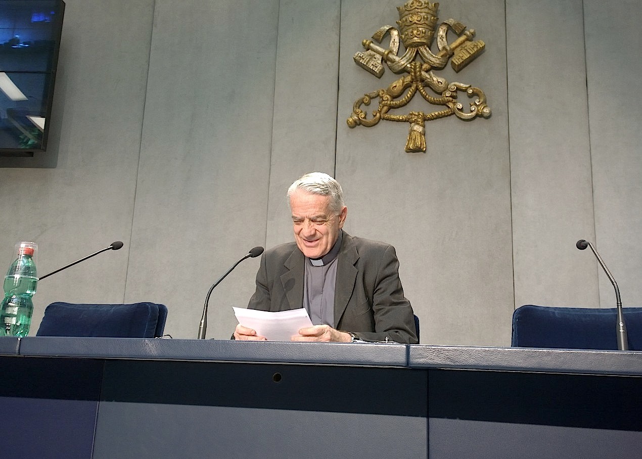 Father Federico Lombardi during the Briefing over the Meeting of the Council of Cardinals (C9)