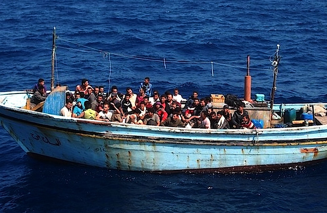African Migrants Crossing the Mediterranean