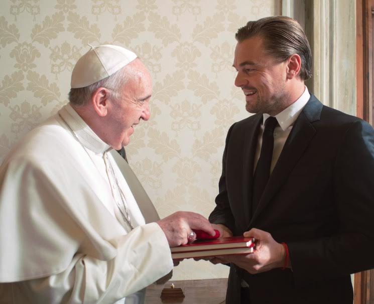 Papa Francesco riceve in udienza l'attore Leonardo Di Caprio