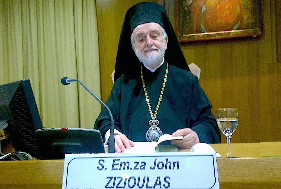 Metropolita John Zizioulas during the presentation of Laudato Si'
