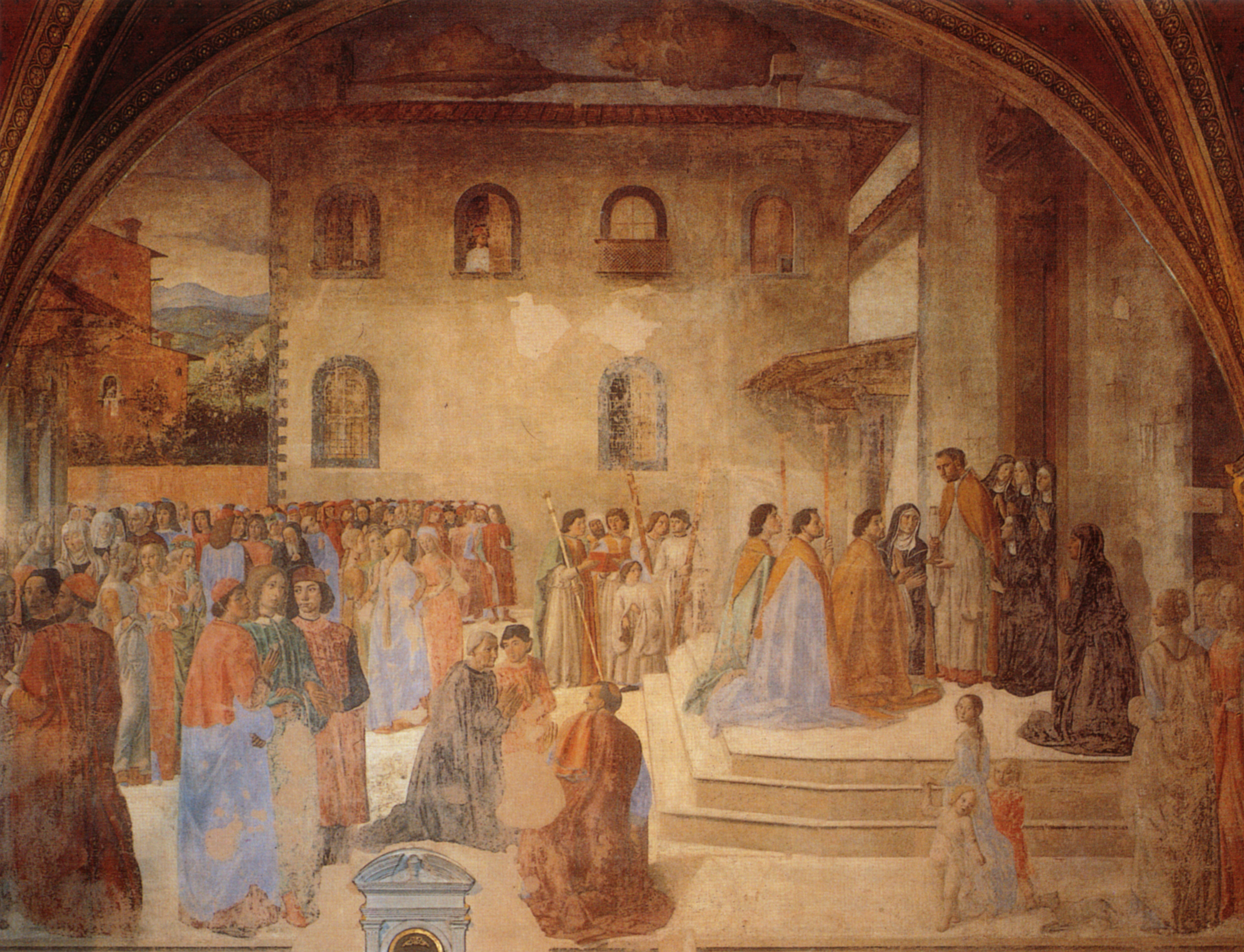 Chiesa di Sant'Ambrogio, Firenze - Cosimo Rosselli, miracolo del calice