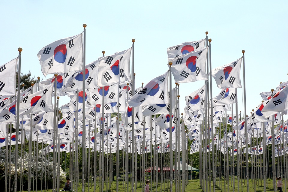 korean flags